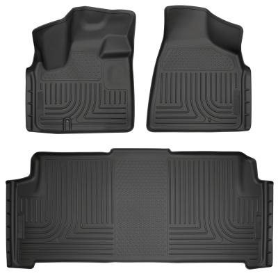 Weatherbeater Front &amp; 2nd Seat Floor Liners For 2008-2020 Town &amp; Country, Grand Caravan Husky Liners