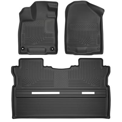 Weatherbeater Front &amp; 2nd Seat Floor Liners For 2017-2025 Ridgeline Husky Liners