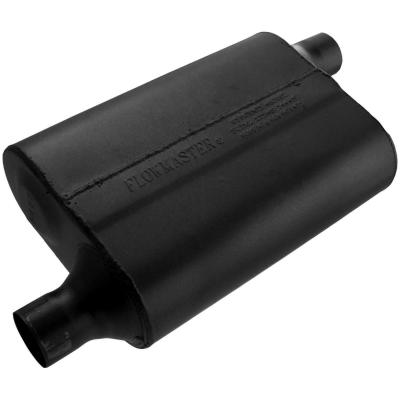40 Series Delta Flow Chambered Muffler 40 Delta Flow 2.00 Offset In 2.00 Offset Out Aggressive Sound Flowmaster