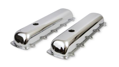 Chrome Valve Covers without Baffle Fits 1964-1990 Oldsmobile 260-455 Engines Mr Gasket