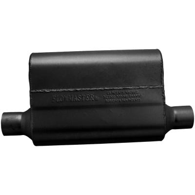 40 Series Delta Flow Chambered Muffler 40 Delta Flow 2.25 Offset In 2.25 Same Side Out -Aggressive Sound Flowmaster