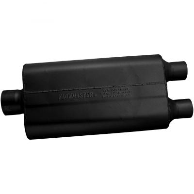 50 Series Delta Flow Chambered Muffler 50 Delta Flow 3.00 Center In 2.25 Dual Out Moderate Sound Flowmaster