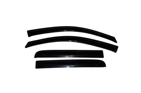 Ventvisor Deflector for 2004-2015 Nissan Titan and More Crew Cab Pickup Smoke Outside Mount 4 Piece AVS