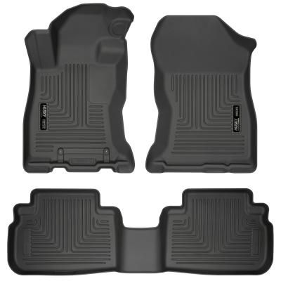 Weatherbeater Front &amp; 2nd Seat Floor Liners For 2019-2024 Forester Husky Liners