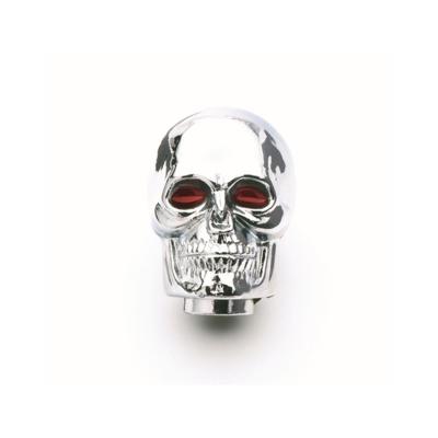 Shifter Knob Chrome Skull With Red Eyes Universal Design Fits 5/16 Inch Thru 1/2 Inch Diameter Shift Levers Mr Gasket