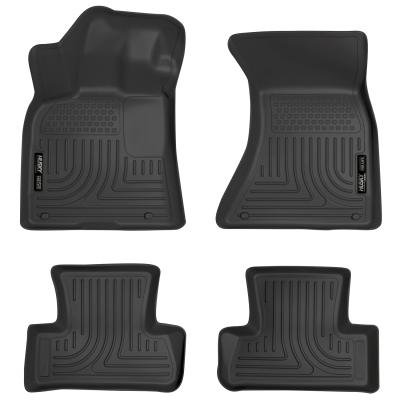 Weatherbeater Front &amp; 2nd Seat Floor Liners For 2009-2016 Q5/SQ5 Husky Liners