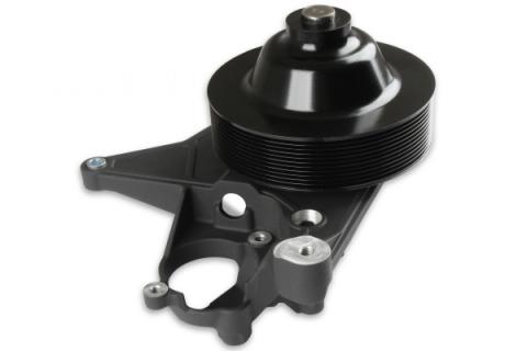 Bracket Kit, P/S LT5-W Short Spacer Natural-Black Finish Power Steering Bracket GM LT5 System- Dry Sump Only Holley