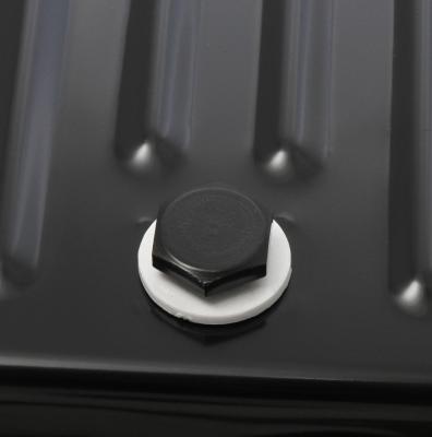 Transmission Oil Pan Black Steel Fits Ford C4 case-filled. Stock Depth and Capacity Finned Design Mr Gasket