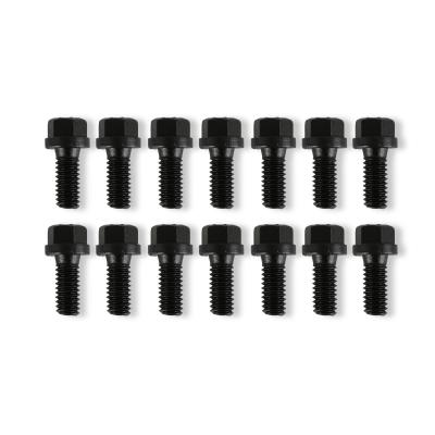 Header Bolts 5/16-18 x 3/4 Inch Hex Head Black Oxide Fits Small Block Chrysler 318/340/360 &amp; Hooker Headers with adapter Plates Mr Gasket