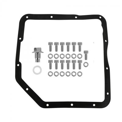 Transmission Oil Pan Polished Aluminum Fits GM TH350 Stock Depth and Capacity Finned Design Mr Gasket
