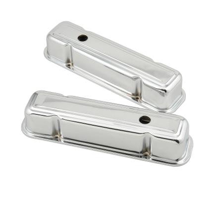 Chrome Tall-Style Valve Covers Fits 1959-1981 Pontiac 301-455 Engines Mr Gasket