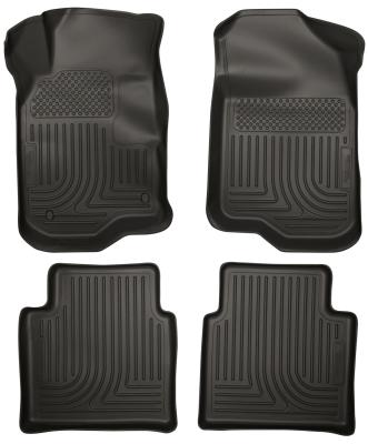 Weatherbeater Front &amp; 2nd Seat Floor Liners For 2007-2012 Aura/Malibu Husky Liners