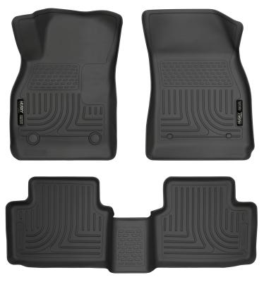 Weatherbeater Front &amp; 2nd Seat Floor Liners For 2013-2016 Malibu Limited Husky Liners