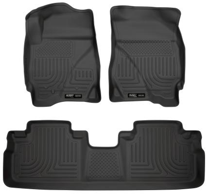 Weatherbeater Front &amp; 2nd Seat Floor Liners For 2009-2012 Escape/Tribute/Mariner Black Husky Liners