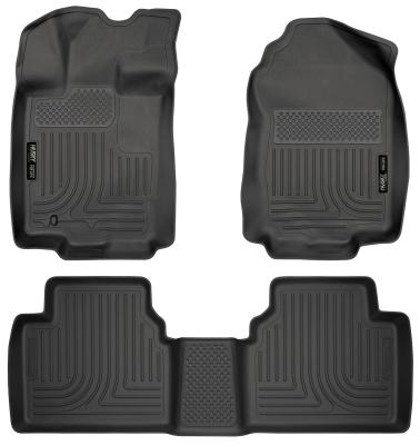 Weatherbeater Front &amp; 2nd Seat Floor Liners For 2006-2012 Zephyr/Fusion/MKZ/Milan Husky Liners