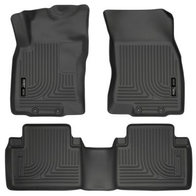 Weatherbeater Front &amp; 2nd Seat Floor Liners For 2014-2020 Rogue/X-Trail Husky Liners