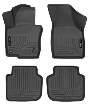 Weatherbeater Front &amp; 2nd Seat Floor Liners For 2012-2022 Passat Husky Liners