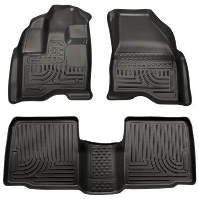 Weatherbeater Front &amp; 2nd Seat Floor Liners For 2009-2016 MKS Husky Liners