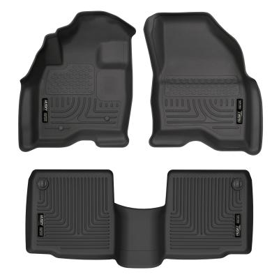 Weatherbeater Front &amp; 2nd Seat Floor Liners For 2011-2014 Explorer Husky Liners