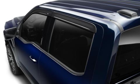 Ventvisor Deflector for 2009-2023 Ram 1500/Dodge Ram 1500 Quad Cab Pickup Smoke Low Profile In-Channel Mount 4 Piece AVS