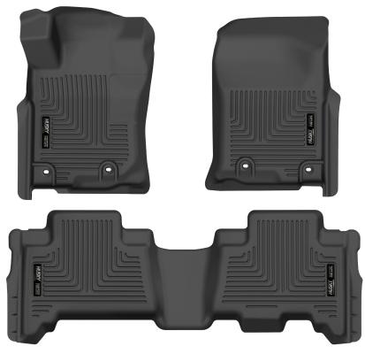 Weatherbeater Front &amp; 2nd Seat Floor Liners For 2013-2024 4Runner/GX460 Black Husky Liners