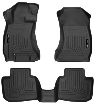 Weatherbeater Front &amp; 2nd Seat Floor Liners For 2012-2021 Impreza, XV Crosstrek, WRX STI, Crosstrek Husky Liners