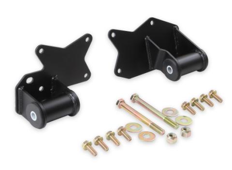 Engine Mount Brackets 1973-1976 Mopar A-Body (Dodge Dart, Scamp &amp; Plymouth Valiant, Duster) With Factory V8 K-Member Hooker BlackHeart