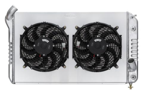 69-72 Corvette Big Block Aluminum Radiator Dual 12 Inch Fan Kit Cold Case Radiators