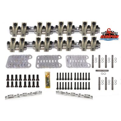 1.6 SBC Dart Pro Shaft Mount Rocker Arms Set Scorpion Racing Products