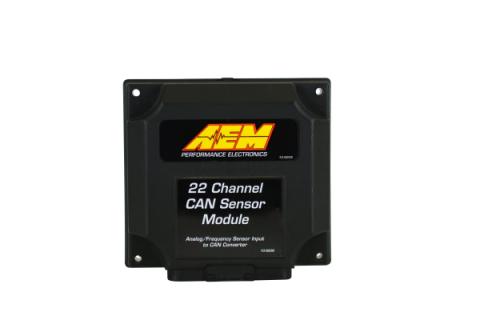 22 Channel CAN Sensor Module Multiple digital, analog, and frequency inputs AEM Electronics