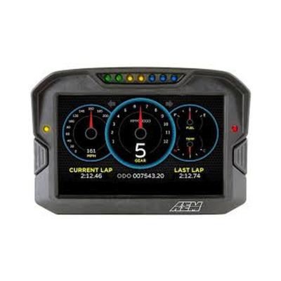 CD-7LG Carbon Logging Display with Internal GPS 7-inch diagonal screen, carbon fiber enclosure, GPS antenna and wiring harness included AEM Electronics