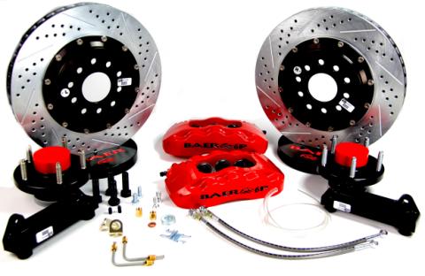 Brake System 14 Inch Front Pro+ Black 64-69 Ford/Mercury Drum Brake Spindle Only BAER Brakes