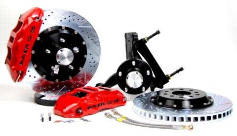 Brake System 14 Inch Front Extreme+ Black 71-76 GM Fullsize Car BAER Brakes