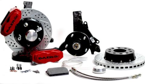 Brake System 11 Inch Front SS4+ Black 78-87 GM G Body Modified Drop Spindles BAER Brakes