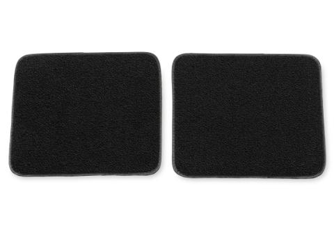 1964-1973 Ford Mustang Embroidered Carpet Floor Mats Running Pony Logo Black Scott Drake