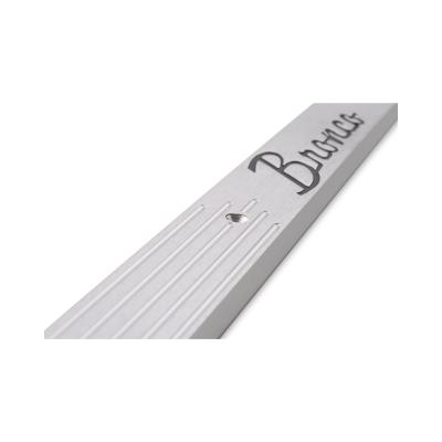 Door Sill Plates with 1966-1977 Ford Bronco Logo Billet Aluminum Pair Scott Drake