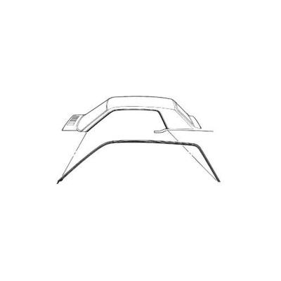 1967-1968 Ford Mustang Roof Rail Weatherstrip Pair Scott Drake