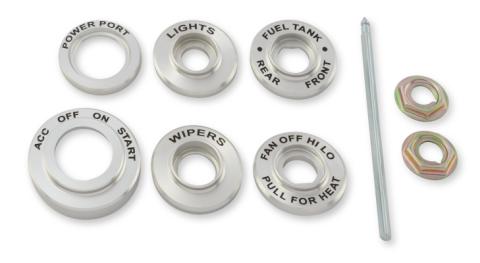 1968-77 Ford Bronco Billet Dash Knob and Bezel Master Kit Scott Drake
