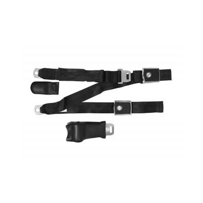 3-Point Seatbelt Black with Lap Retractor, Concours Scott Drake