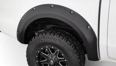 Black Pocket/Rivet Style Smooth Finish 4-Piece Fender Flare Set For 2011-2018 Ford Ranger Bushwacker