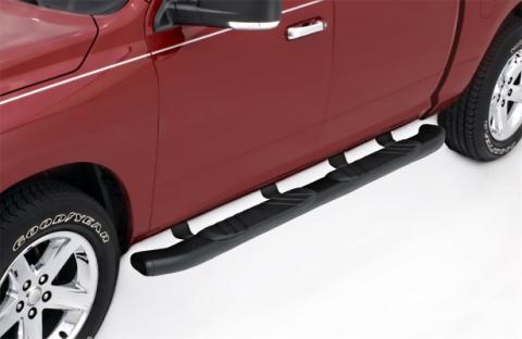 5 Inch Oval Bent Composite Nerf Bars Black 2004-2022 Nissan TITAN King Cab Lund