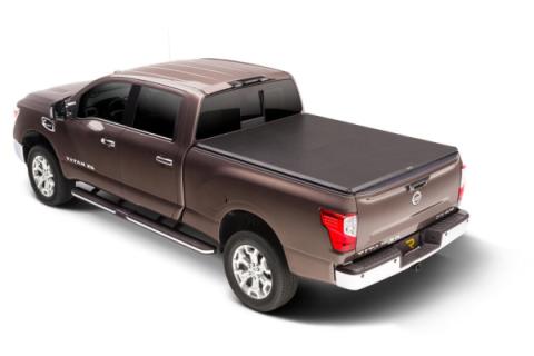 TruXport Tonneau Cover Black 2016-2024 Nissan Titan/Titan XD 6 Foot 6 Inch Bed with Utili-Track System Truxedo