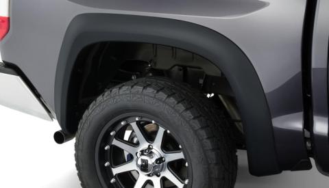 Black Extendafender Style Smooth Finish Rear Fender Flares For 1995-2004 Toyota Tacoma Bushwacker