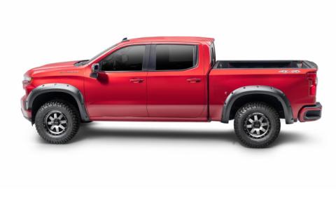 Black Forge Pocket/Rivet Textured Finish 4-Pc Fender Flare Set For 16-22 Toyota Tacoma Bushwacker