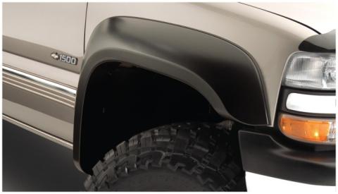 Black Extendafender Style Smooth Finish 4-Piece Fender Flare Set For 2007-2013 Silverado 1500 2007-2014 Silverado 2500 Hd/3500 Hd (Excludes Dually) Fits 78, 78.7/97.6 Inch Bed Bushwacker