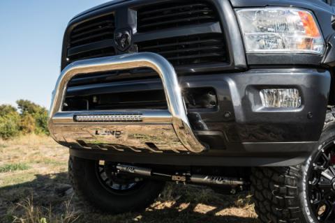 Bull Bar with LED Light Bar 3.5 Inch Oval Polished Stainless Steel 2019-2024 Ram 2500/3500 Lund