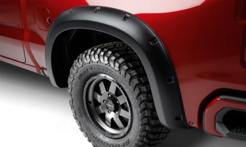 Black Forge Pocket/Rivet Textured Finish 4-Pc Fender Flare Set For 07-13 GMC Sierra 1500 Bushwacker