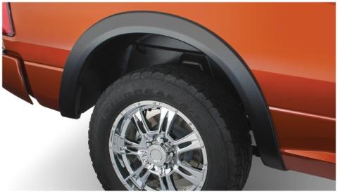 Black OE Style Smooth Finish 4-Piece Fender Flare Set For 09-18 Dodge Ram 1500 (Excludes R/T/Rebel) 19-23 Ram 1500 Classic Bushwacker