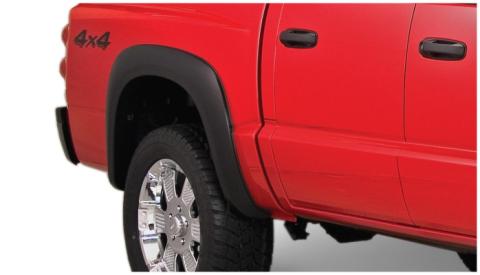 Black Extendafender Style Smooth Finish 4-Piece Fender Flare Set For 1998-2003 Dodge Durango Bushwacker