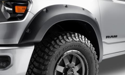 Black Forge Pocket/Rivet Textured Finish 4-Pc Fender Flare Set For 10-18 Ram 2500/3500 Includes Dually Bushwacker